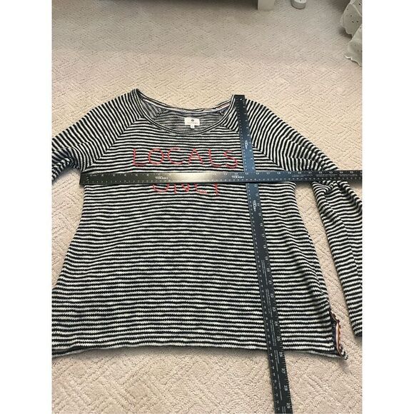 Sundry Anthropologie Coastal Nautical Striped LOCALS ONLY Embroidered Sweater - Picture 2 of 6